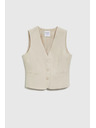 Moodo Elegantná béžová vesta Moodo