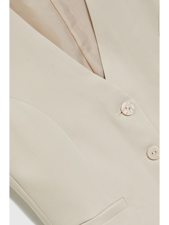 Moodo Elegantná béžová vesta Moodo