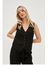 Moodo Vesta s prímesou ľanu čierna Moodo