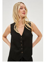 Moodo Vesta s prímesou ľanu čierna Moodo