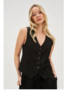 Moodo Vesta s prímesou ľanu čierna Moodo