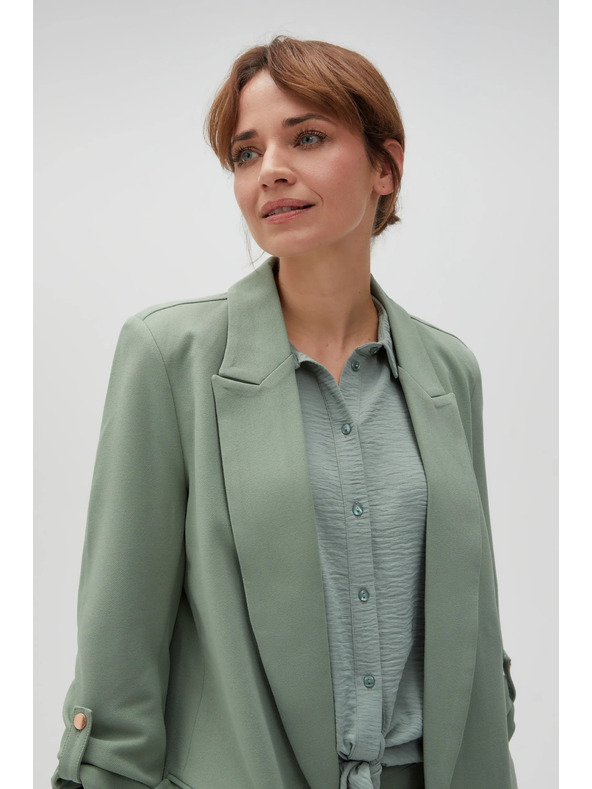 Moodo Sako s vyhrnutými rukávmi olivové Moodo