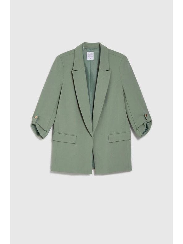 Moodo Sako s vyhrnutými rukávmi olivové Moodo