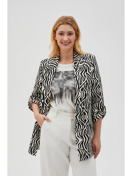 Moodo Vzorované sako béžové Moodo