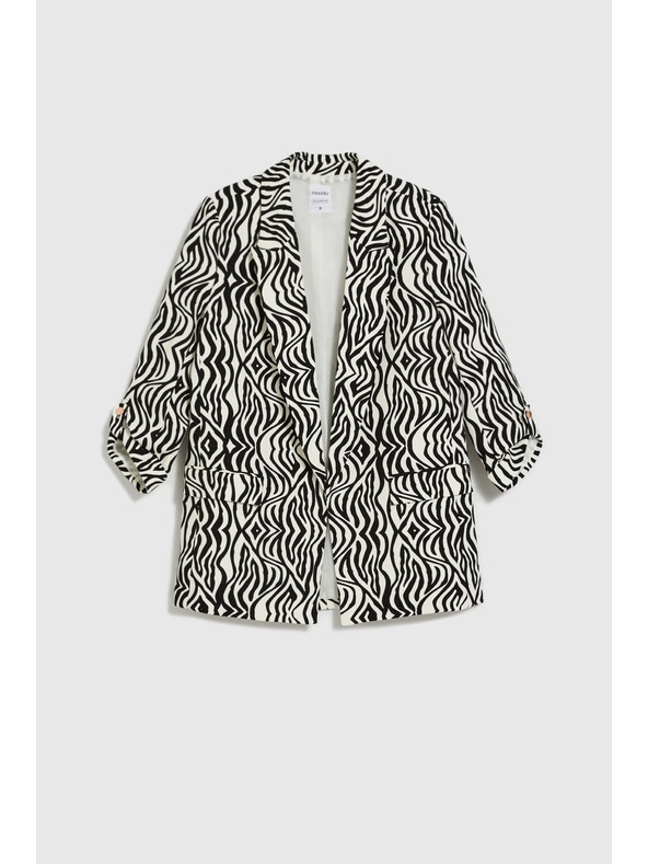 Moodo Vzorované sako béžové Moodo