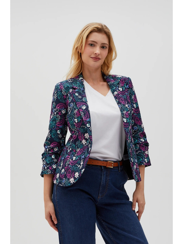 Moodo Sako s 3/4 rukávmi tmavomodré Moodo