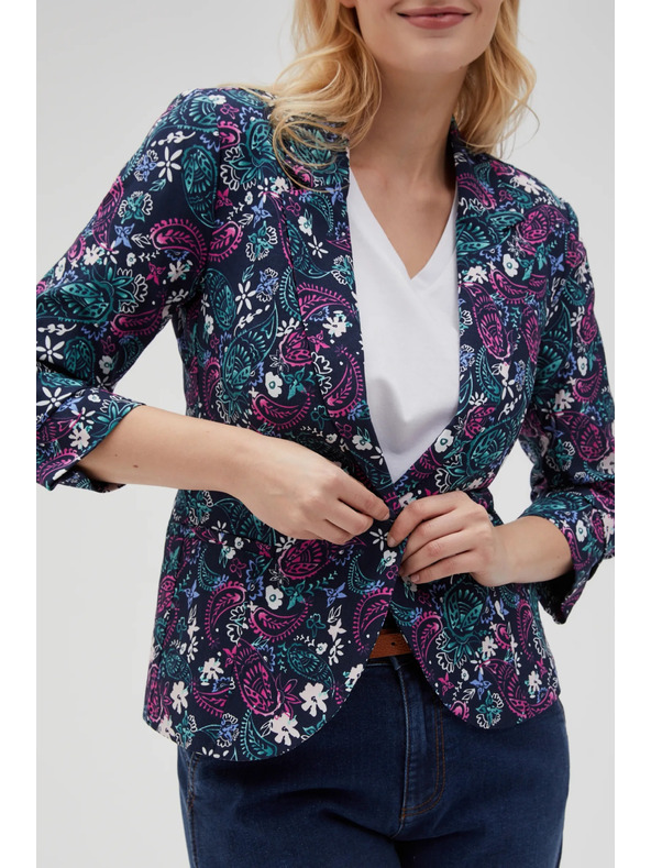 Moodo Sako s 3/4 rukávmi tmavomodré Moodo