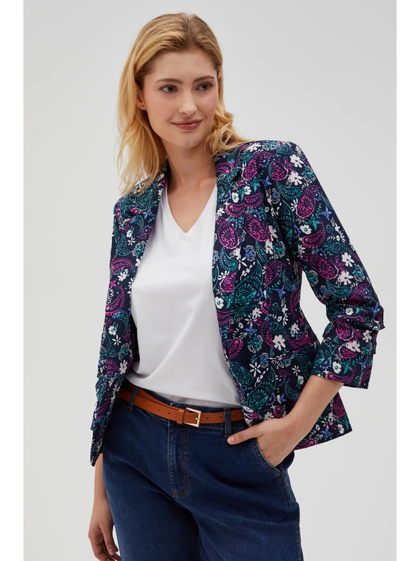 Moodo Sako s 3/4 rukávmi tmavomodré Moodo