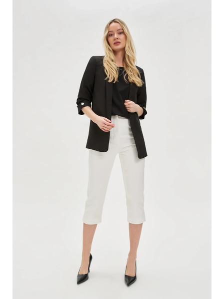 Moodo Sako so zriaseným 3/4 rukávom čierne Moodo