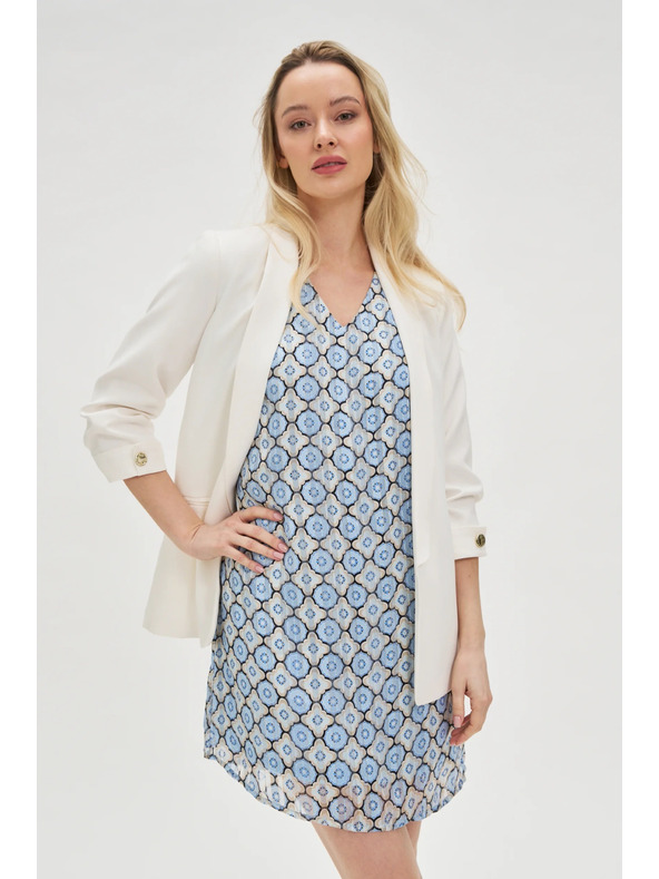 Moodo Sako so zriaseným rukávom biele Moodo