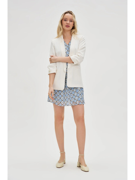 Moodo Sako so zriaseným rukávom biele Moodo