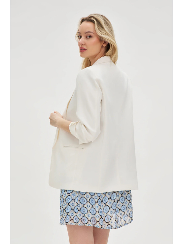 Moodo Sako so zriaseným rukávom biele Moodo