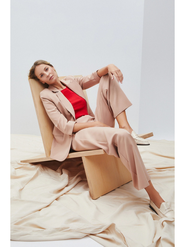 Moodo Sako s 3/4 rukávmi béžové Moodo