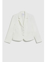 Moodo Krátke sako zapínané na gombíky biele Moodo