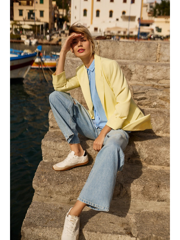 Moodo Sako so zodvihnutými rukávmi žlté Moodo