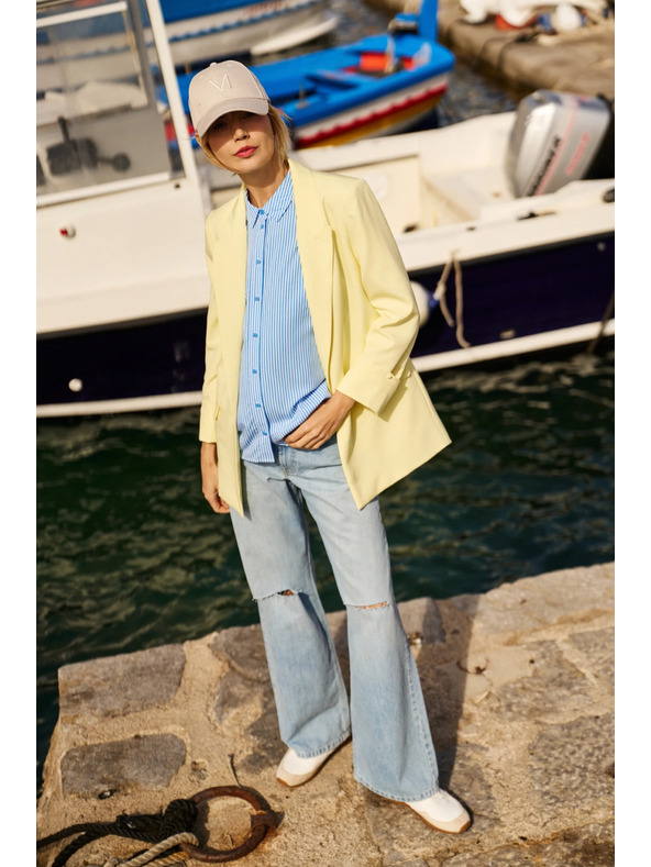 Moodo Sako so zodvihnutými rukávmi žlté Moodo