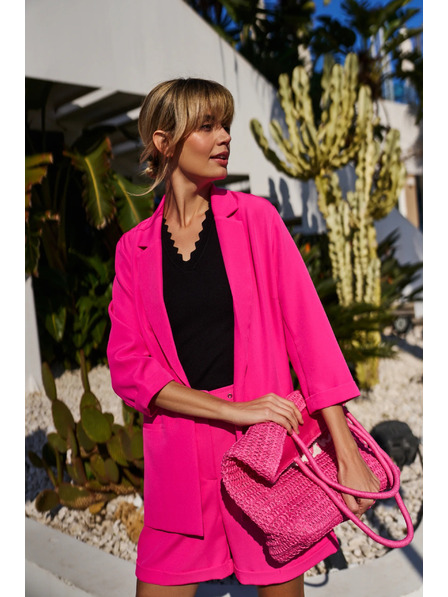 Moodo Sako s 3/4 rukávmi ružové Moodo