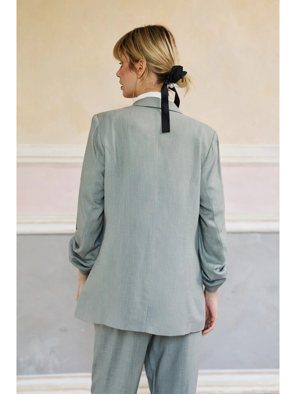 Moodo Sako z viskózy a ľanu olivové Moodo