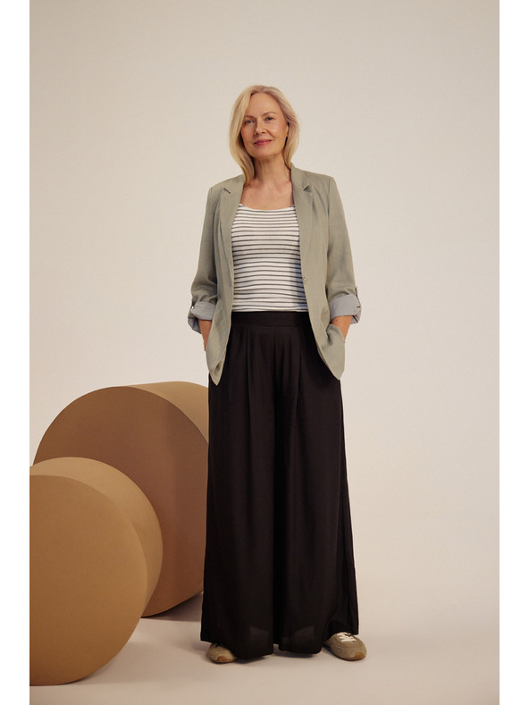 Moodo Sako z viskózy a ľanu olivové Moodo