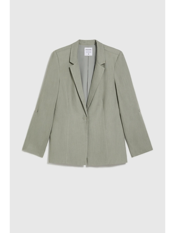 Moodo Sako z viskózy a ľanu olivové Moodo