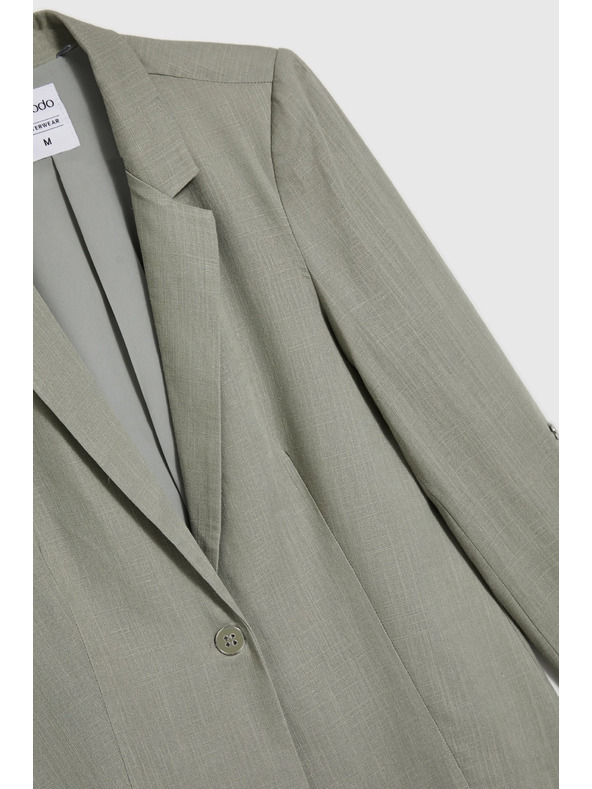 Moodo Sako z viskózy a ľanu olivové Moodo