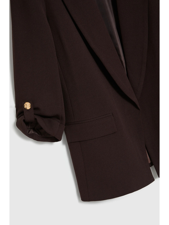 Moodo Sako s 3/4 rukávmi hnedé Moodo