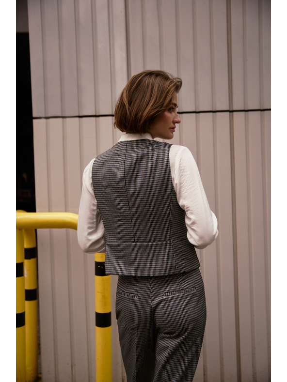 Moodo Elegantná vesta šedá Moodo