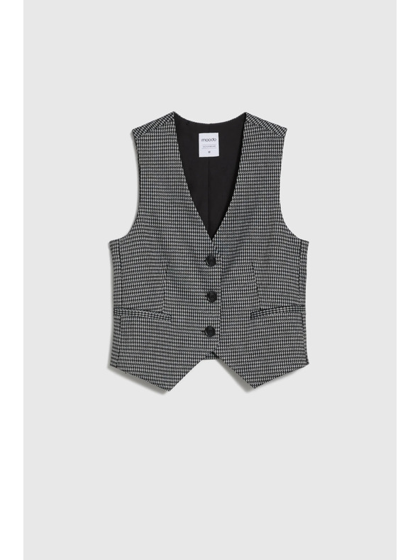 Moodo Elegantná vesta šedá Moodo
