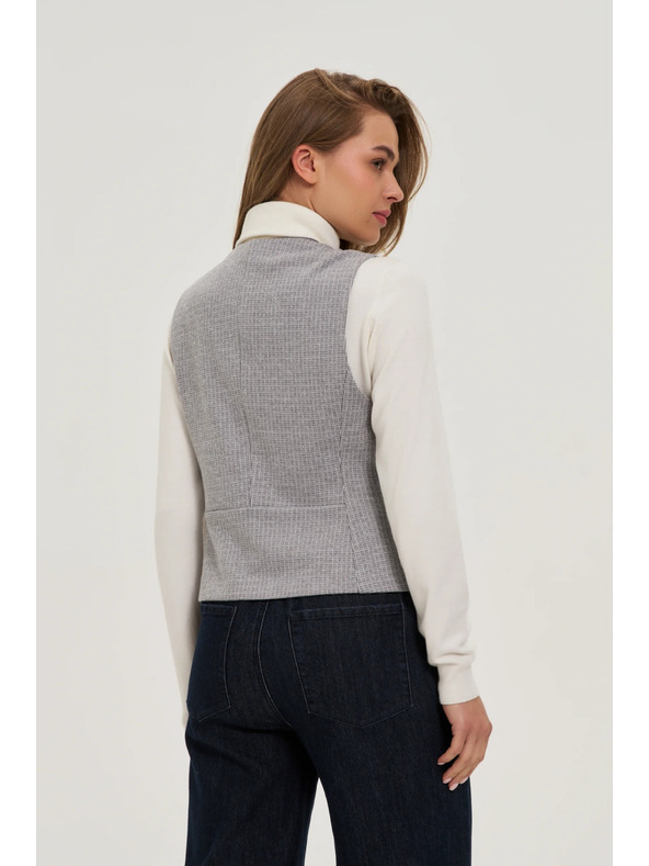 Moodo Vesta so zdobnými gombíkmi šedá Moodo