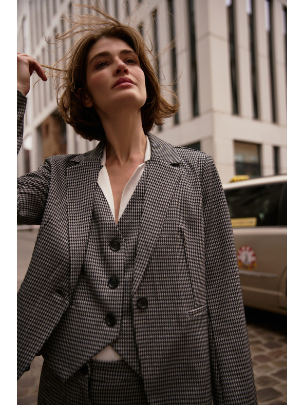 Moodo Jednostranný blejzer šedý Moodo