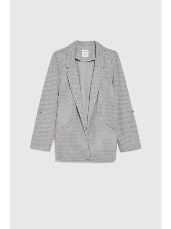 Moodo Sako so zodvihnutými rukávmi šedé Moodo