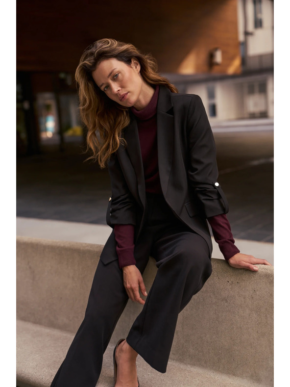 Moodo Sako s 3/4 rukávmi čierne Moodo