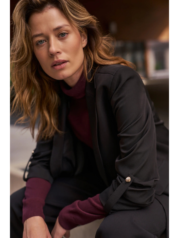 Moodo Sako s 3/4 rukávmi čierne Moodo