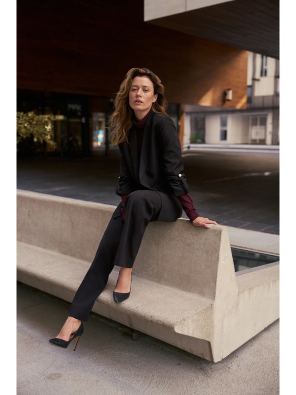 Moodo Sako s 3/4 rukávmi čierne Moodo