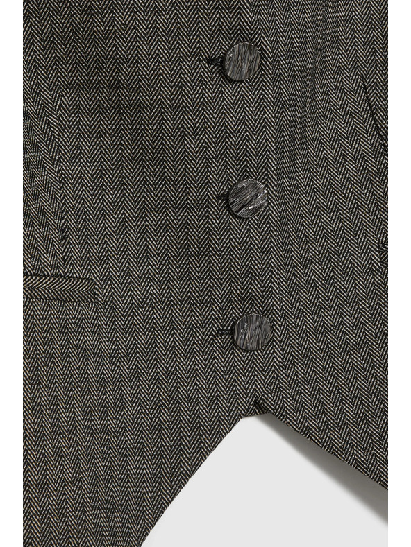 Moodo Elegantná vesta tmavo béžová Moodo