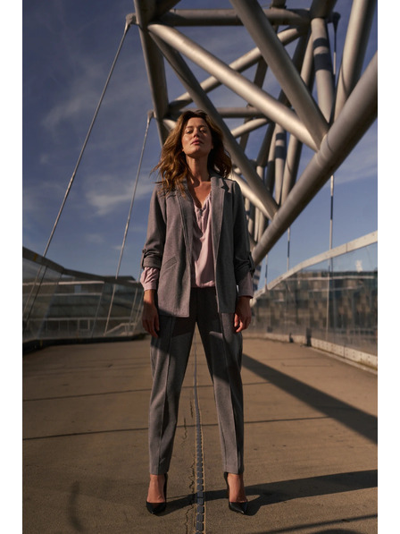 Moodo Sako so zodvihnutými rukávmi šedé Moodo