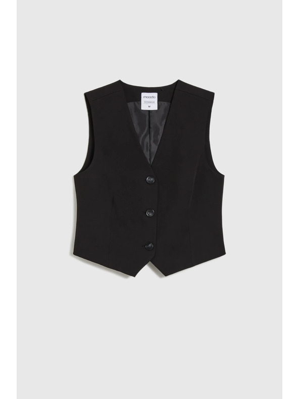 Moodo Elegantná vesta čierna Moodo