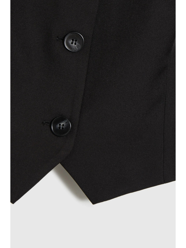 Moodo Elegantná vesta čierna Moodo