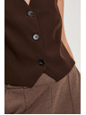 Moodo Elegantná vesta hnedá Moodo
