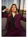 Moodo Krátke sako vínovej farby Moodo