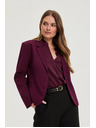 Moodo Krátke sako vínovej farby Moodo