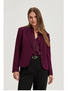 Moodo Krátke sako vínovej farby Moodo