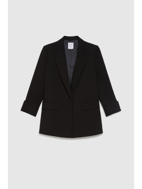 Moodo Hladké sako čierne Moodo