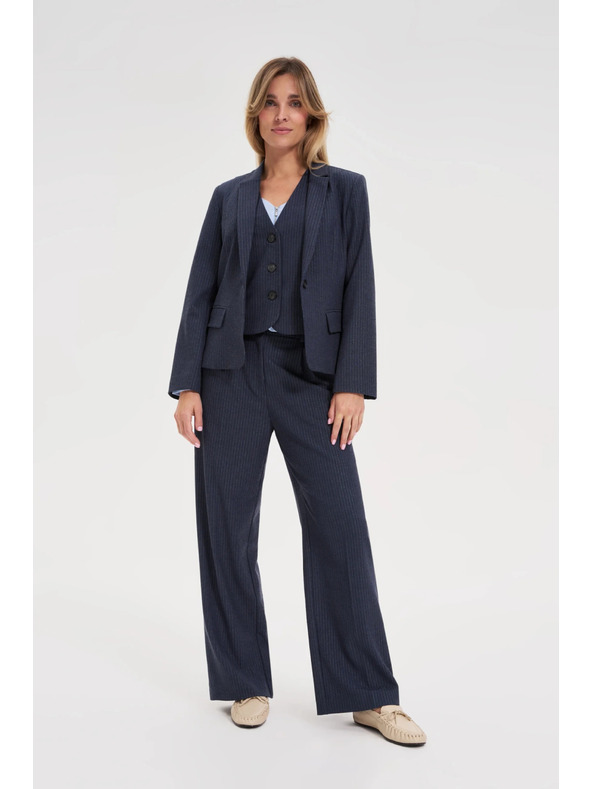 Moodo Modré pruhované sako Moodo