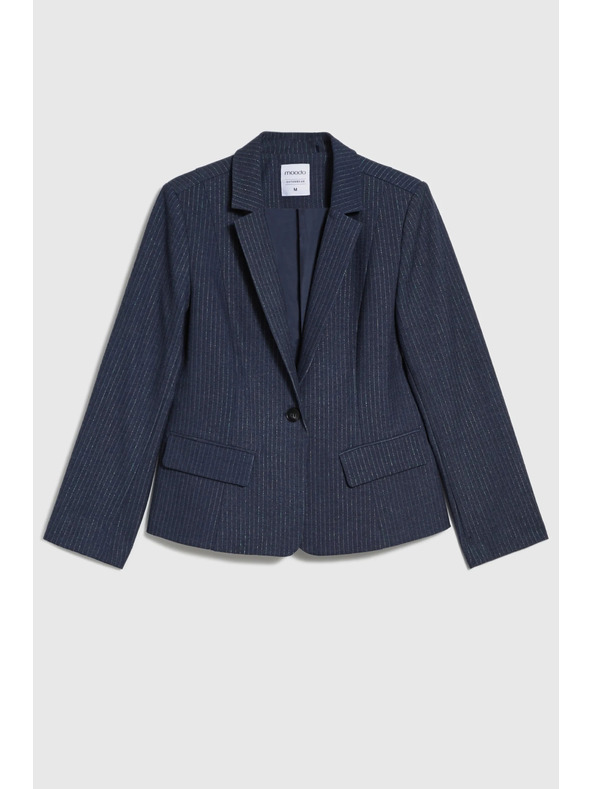 Moodo Modré pruhované sako Moodo