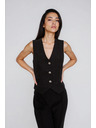Moodo Vesta so zdobnými gombíkmi čierna Moodo