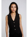 Moodo Vesta so zdobnými gombíkmi čierna Moodo