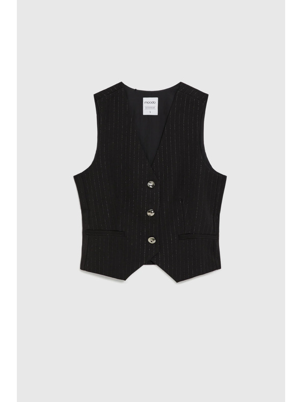Moodo Vesta so zdobnými gombíkmi čierna Moodo