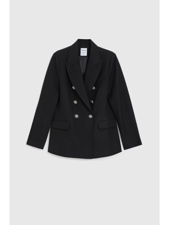 Moodo Sako so zdobnými gombíkmi čierne Moodo