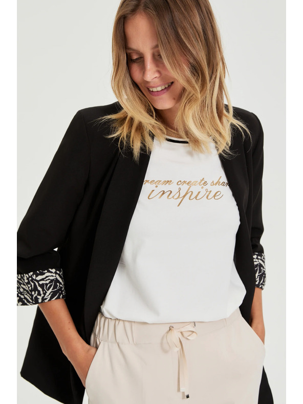 Moodo Sako so zdobnými manžetami čierne Moodo